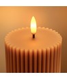 LED timeglasslys 23cm, flammeeffekt, brun - Ø7,5cm, timer