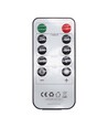 Sett med 3 stk. LED blokklys 10cm, flammeeffekt, hvit - Ø7,5cm