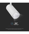 30W 3-faset CCT skinnespot, RA90 - 3-i-1 fargeskifte, hvit, COB LED