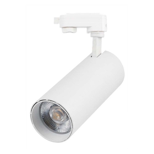 VT-47050 skinne-spot 40W - COB LED, 3i1, hvitt hus, hvit reflektor, hvit bakdeksel