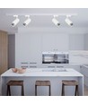 VT-47050 skinne-spot 40W - COB LED, 3i1, hvitt hus, hvit reflektor, hvit bakdeksel