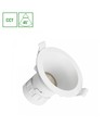 7W Ø9cm Fiale Core indbygningsspot - CCT, hvit, 45 grader, Hull: Ø7,5 cm, Mål: Ø9 cm