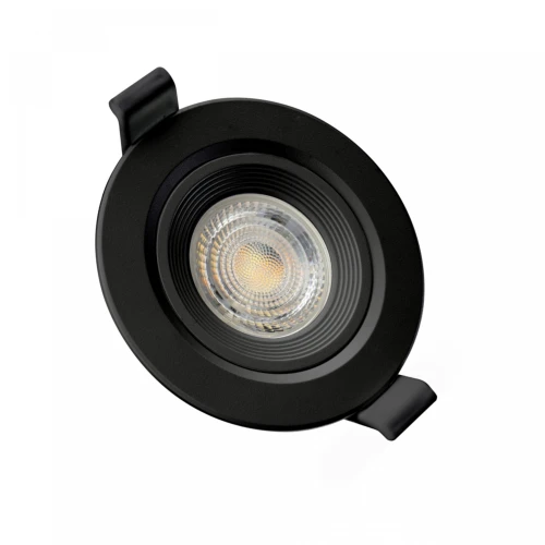 GU10 innfellingsspot Fiale Core Flat - Svart, rund, justerbar, IP20, Hull: Ø7,5 cm, Uten lyskilde