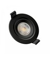 GU10 innfellingsspot Fiale Core Flat - Sort, rund, justerbar, IP20, Hull: Ø7,5 cm, Mål: Ø9 cm