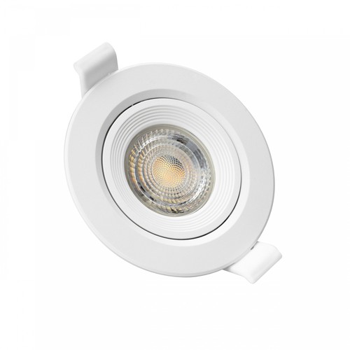 GU10 Downlight - Rund, hvit, vippbar, Hull: Ø7,5 cm, Mål: Ø9 cm, uten lyskilde