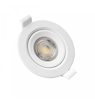 GU10 innfellingsspot - Rund, hvit, vippbar, Hull: Ø7,5 cm, Mål: Ø9 cm, uten lyskilde