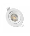 GU10 innfellingsspot - Rund, hvit, vippbar, Hull: Ø7,5 cm, Mål: Ø9 cm, uten lyskilde