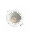 GU10 Downlight, blendfri - Rund, hvit, IP20, Hull: Ø7,5 cm, Mål: Ø9,5 cm, uten lyskilde