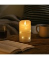LED blokklys med lyskjede, 12,5cm, flammeeffekt - Ø7,5cm