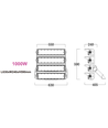 1000W Stadion lyskaster - 170lm/W, Philips driver, 1-10V dimbar, IP66
