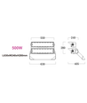 500W Stadion lyskaster - 170lm/W, Philips driver, 1-10V dimbar, IP66