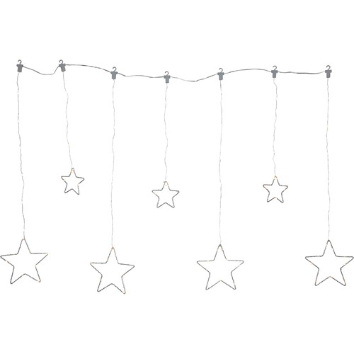 Outlet: EGLO DEW DROP STARS LED-dekorasjon i sølv - L1200 mm