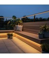 5m 9W/m vanntett slim COB strip - 230V, IP67, 296 LED/m, selvklebende, opptil 50m