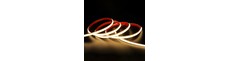 5m 230V vanntett slim COB strip - tape på baksiden, 9W/m, IP67, 296 LED/m, opptil 50m