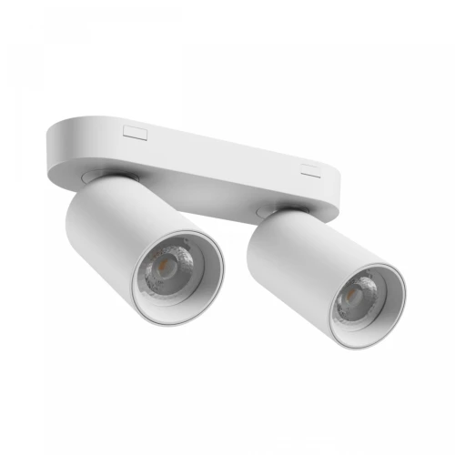 Taklampe med 2 spotter, GU10 - Hvit, IP20 innendørs, uten lyskilde