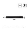 12W LED armatur - 100lm/W, 1150lm, sort, 20,4cm