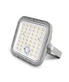 20W LED solcelle lyskaster med sensor - 1400lm, IP65, 5000K, grå, utendørs