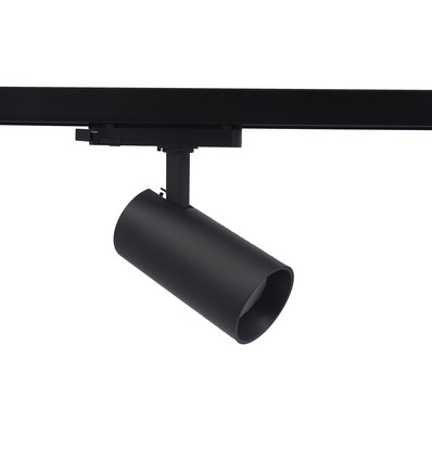 20W 3-faset RA97 skinnespot - 38 grader, Sort