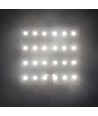 25x25cm 17,5W foldbart RGB+NW LED-ark RA95 - 24V DC, IP20