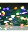 5 m RGBIC LED lyskjede - 50 LED, grønn ledning, fjernkontroll + bluetooth, 230V