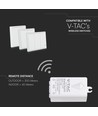 RF/WiFi mottaker for trådløse brytere - 1000W, rekkevidde opptil 500m, hvit, PC plast
