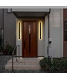 17W LED vegglampe, RA90, sort - 2330lm, IP65, 4000K, 62,5cm, 360 grader lys