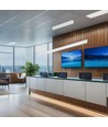 Vt-7-35 LED lampe 36W - lineær hengende opphengt, Samsung, diffusorplate type 3i1 hvit