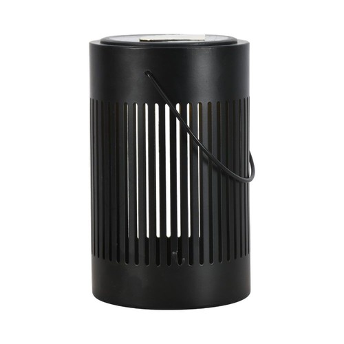 0,5W Solara LED gulvlampe / bordlampe - Solcelle, IP44, sort metall, varm hvit, oppladbar, utendørs