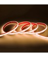 5m 10W/m Vanntett COB CCT LED-strip RA90 - 24V DC, IP68, 576 LED pr. meter