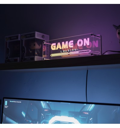Game On neon skilt, LED lys - RGBIC, Bluetooth