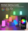 Oppladbar RGB+CCT LED bord/nattlampe - Bluetooth, Hvit, touch dimbar, IP20 innendørs