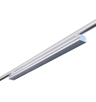 38W 3-faset LED-lysskinne til kontor - 170 lm/W, 115 cm, Hvit