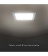 18W Ø22cm LED innfellingspanel - Hull: Ø20,5 cm, Mål: Ø22 cm, Backlit, Rund