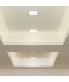 3W 9x9cm kvadratisk LED innfellingspanel - 4000K, 330lm, Hull: 7,5-8 cm, hvit kant