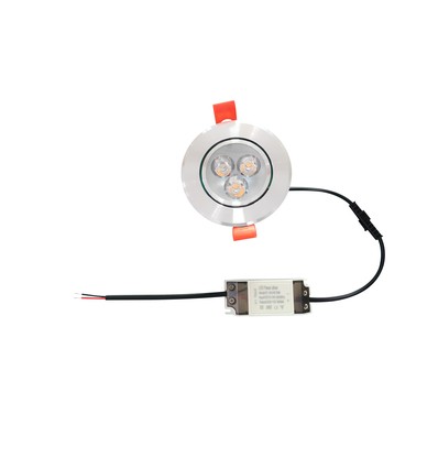 3W Ø8,4cm Downlight dimbar - 12V/24V, hull: Ø7-8 cm, mål: Ø8,4 cm, 4 cm høy