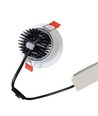 3W Ø8,5cm Downlight dimbar - Hull: Ø7,5 cm, Mål: Ø8,5 cm, hvit kant