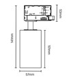 Dim to warm GU10 skinnespot - Inkludert 6W Dimtowarm pære, Sort, 3-faset skinne
