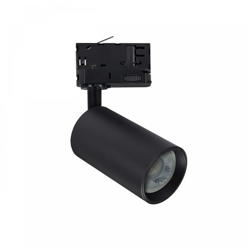 6W 3-faset dimbar GU10 DimToWarm skinnespot - Sort, 1800K-3000K, inkl. lyskilde