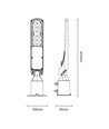 30W LED gatelykt - Skumringssensor, Ø60 mm, IP65, svart, 230V