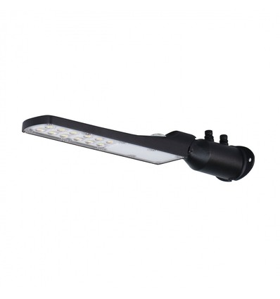30W LED gatelykt - Skumringssensor, Ø60 mm, IP65, svart, 230V
