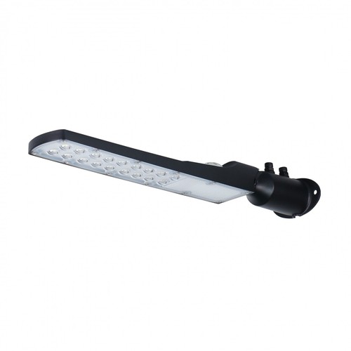 50W LED gatelys - Skumringssensor, Ø60 mm, IP65, svart, 230V