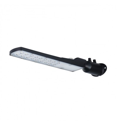 50W LED gatelys - Skumringssensor, Ø60 mm, IP65, svart, 230V