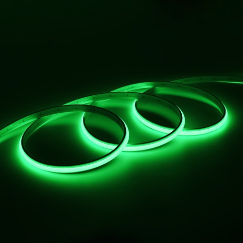 5m 9W/m Grønn Dot-free COB-LED-strip - 24V DC, IP20, 240 LED pr. meter, 5 års garanti