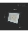V-Tac 50W LED lyskaster - Arbeidslampe, utendørs
