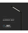 5W LED hagelampe, 80,5cm, sort - 810lm, IP65, 4000K, utendørs bedlampe