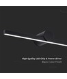 10W LED speillampe - 153lm/W, IP65, sort aluminium, 180° lysspredning