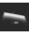 10W LED speillampe - 153lm/W, IP65, sort aluminium, 180° lysspredning