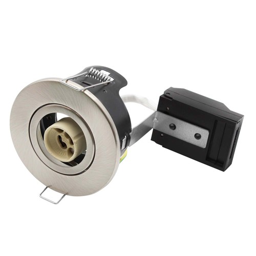 GU10 innfellingsspot - Satin nikkel, IP20