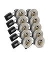 10 stk. GU10 Downlight - Satin nikkel, IP20