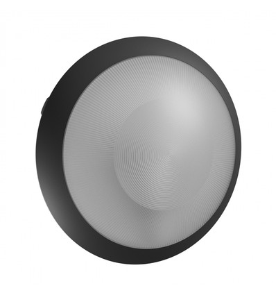 E27 Sløyfbar Sensorlampe - IP65, Ø30cm, Høyde: 9cm, Mikrobølgesensor, IK08, uten lyskilde